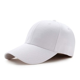 Tybiky Unisex Outdoor Baseball Cap Women's Sun Hat Adjustable Hats Adult Hat Casual Baseball Cap Breathable and Comfortable Hip Hop Flat Hats Men's Baseball Cap, White, 54-56