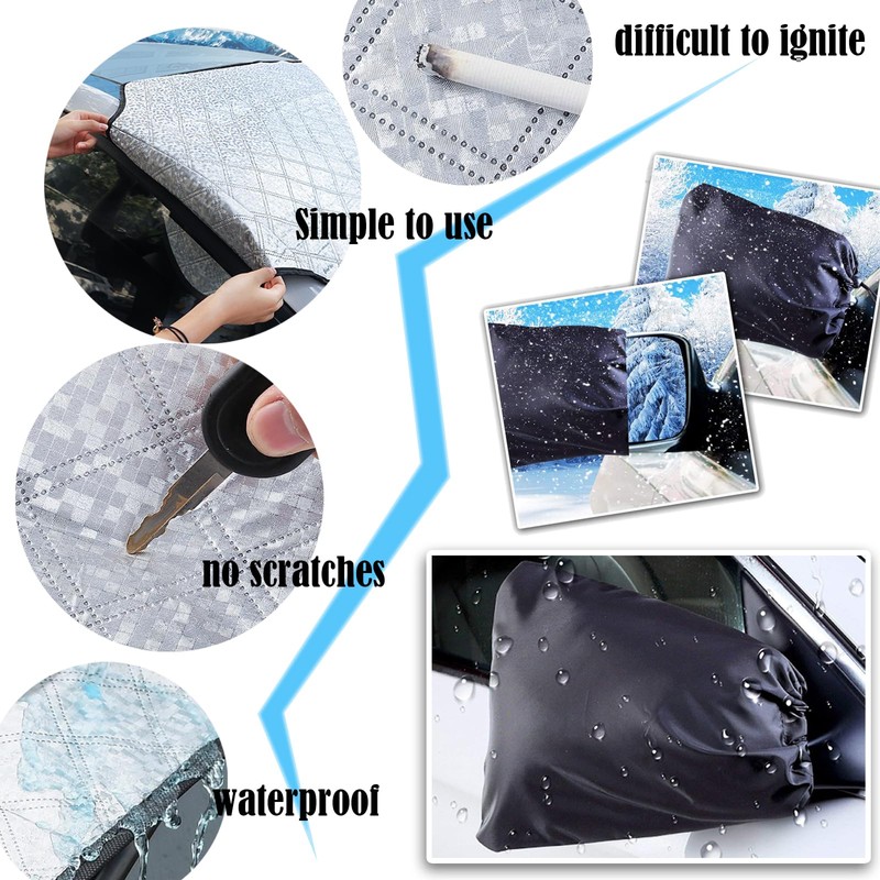 DKDDSSS Windscreen Cover, Ultra Thick Windscreen Cover, Foldable, Winter Car