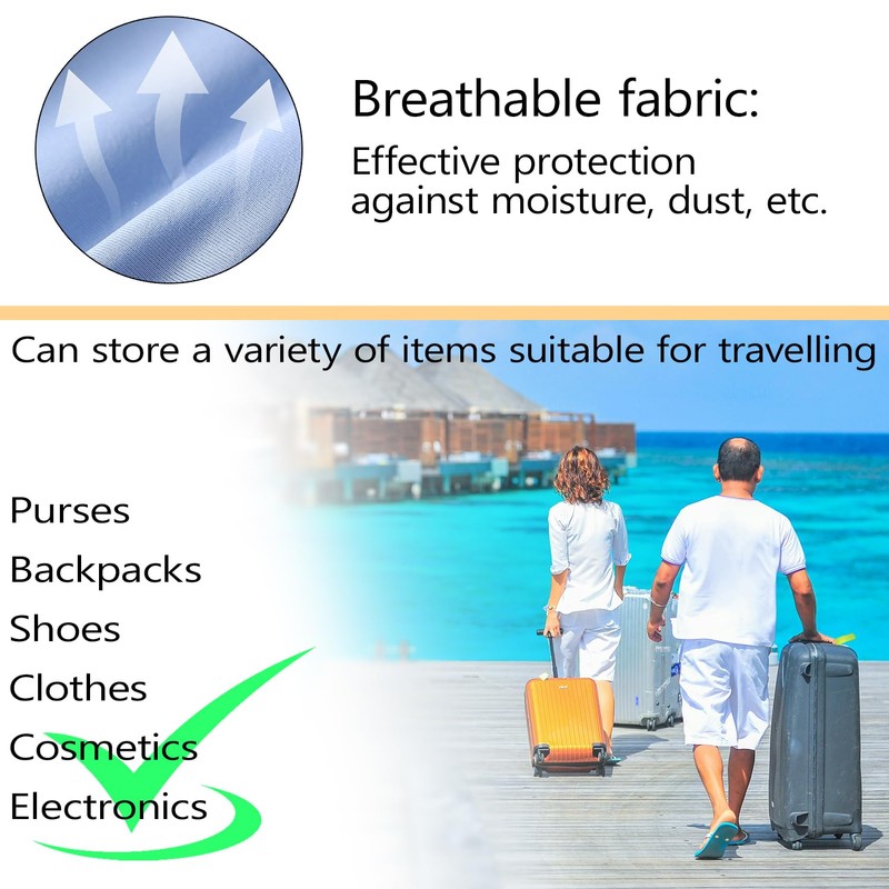 Tabanzhe 2PCS Dust Bags for Handbags-Large Travel Dust Cover Storage