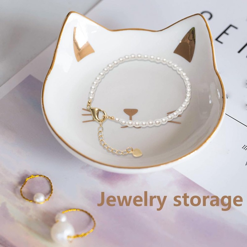 Ceramic Spoon Rest for Kitchen Counter, Cat-Shaped Ceramic Spoon Rest,