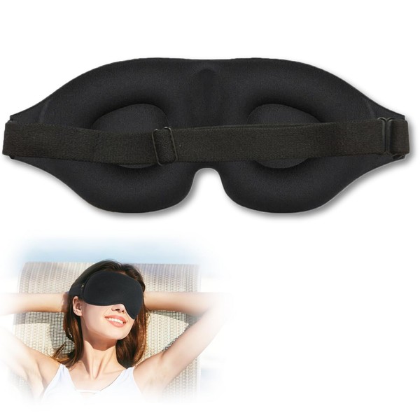 2024 3D Schlafmaske für Frauen und Herren, Atmungsaktive 3D Schlafbrille