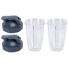24OZ Transparent Blender Cup Container Lid Set Replacement Fit for