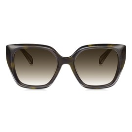 BOLON Women Lady Acetate Elegant Cat-eye Nylon Lens Polarized UV400 Sunglasses BL3125 (Floral tawny/Gradient tawny grey, Millimeters, 53)