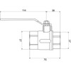 Mildon Rough Brass Gas and Water Tested Dual Ball Valve,