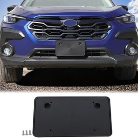 Car Front License Plate Frame Bracket Compatible with Subaru Crosstrek 2024+ Front License Plate Tag Holder Mounting Mount Adapter Bumper Bracket Frame Trim Cover Tag Holder Replacement Accessories