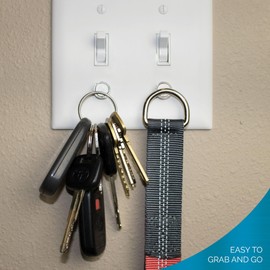 Magnetic Key Rack by Savvy Home (2 Pack) | Key Holder for Light Switch | Smart Modern Design for Keychain Rings, Car Keys, Key FOBs | Easy Installation