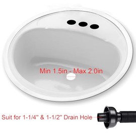 Bathroom Sink Drain Kit with Flexible Expandable P-Trap Pipe Anti-Odor Bathroom Sink Drain Pipe for 1-1/4" and 1-1/2" Hole