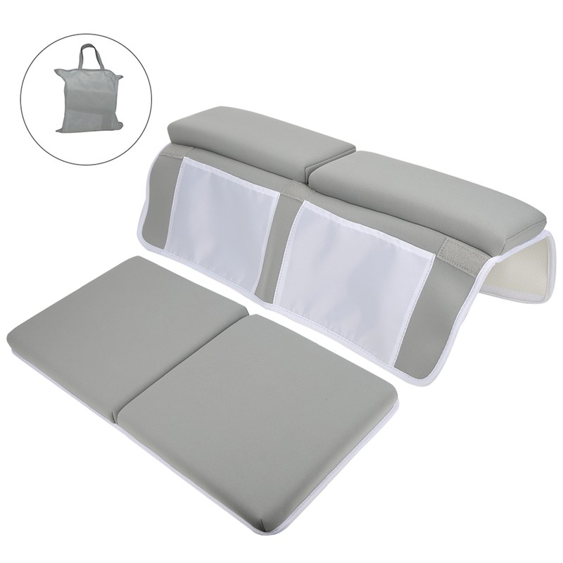 Neoprene Light Gray Rectangle Outdoor Swimming Kneeler Pad Indoor Bathroom