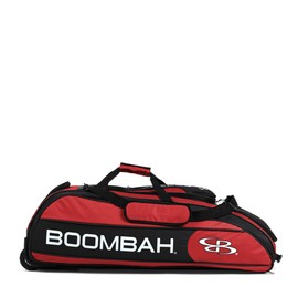 Boombah Beast Rolling Bat Bag - 40" x 14" x 13" - Red/Black - Holds 8 Bats, Glove and Shoe Compartments