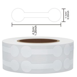 1000PCS Jewelry Price Tags Stickers,Price Stickers White Blank Price Tags, Small Business Price Labels Self Adhesive Roll for Clothing Ring Necklace Earring Price Identify Label (White)