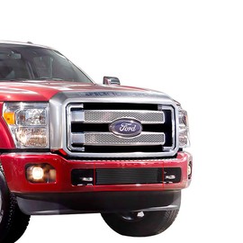 APS Compatible with 2011-2016 F-250 F-350 F-450 F-550 SD Lower Bumper Stainless Steel Black 8x6 Horizontal Billet Grille Insert F66829J