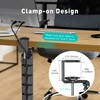 DeskLogics Clamp-On Vertebrae Cable Management Spine – Adjustable Length Cable