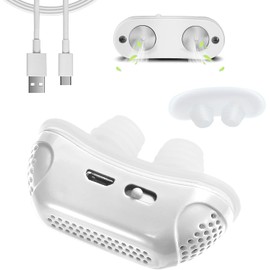 Anti Snoring Devices,Twin Turbine Electric Adjustable and Breathable, Adjustable Wind Speed, Snoring Solution for Men and Women, Suitable for All Nose Shapes.(White)-101