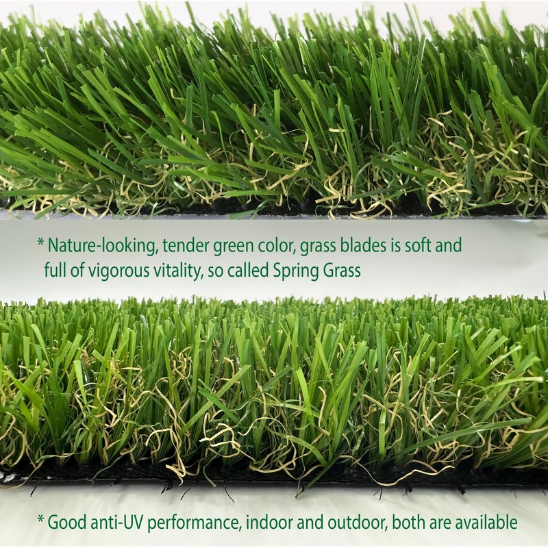 KuGuo Artificial Grass Strip, 4" x 5ft Spring Grass DIY