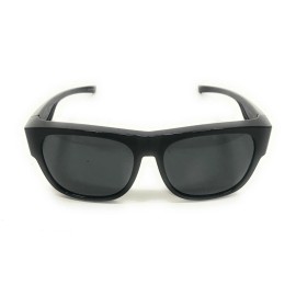Solarite Polarized Unisex Fitover Sunglasses Black