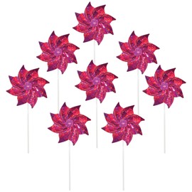 In the Breeze 2713 Mylar Pinwheel Decorative Spinner-8 Piece Bag, Pink Sparkle/8 PC