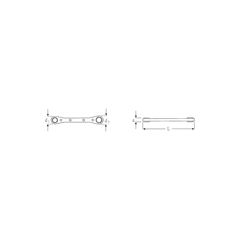Stahlwille 25-9X10 Plate Ratchet Glasses