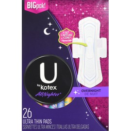 U by Kotex - Allnighter Pads - Ultra Thin - Overnight - 26 Pads