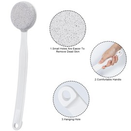 Beomeen Pumice Stone for Feet with Long Handle, Hard Skin Callus Remover, Scrubber and Exfoliator for Dead Dry Skin, Softer & Smoother Feet, Pedicure Tool (Curved)