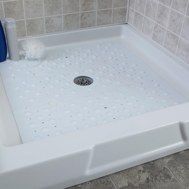 SlipX Solutions 27" Oversize Square Shower Mat, Non-Slip Mat for