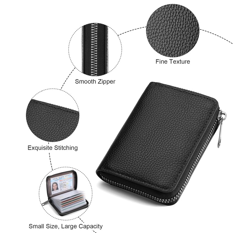 SENDEFN Women's Credit Card Holder Small Leather Card Case Compact