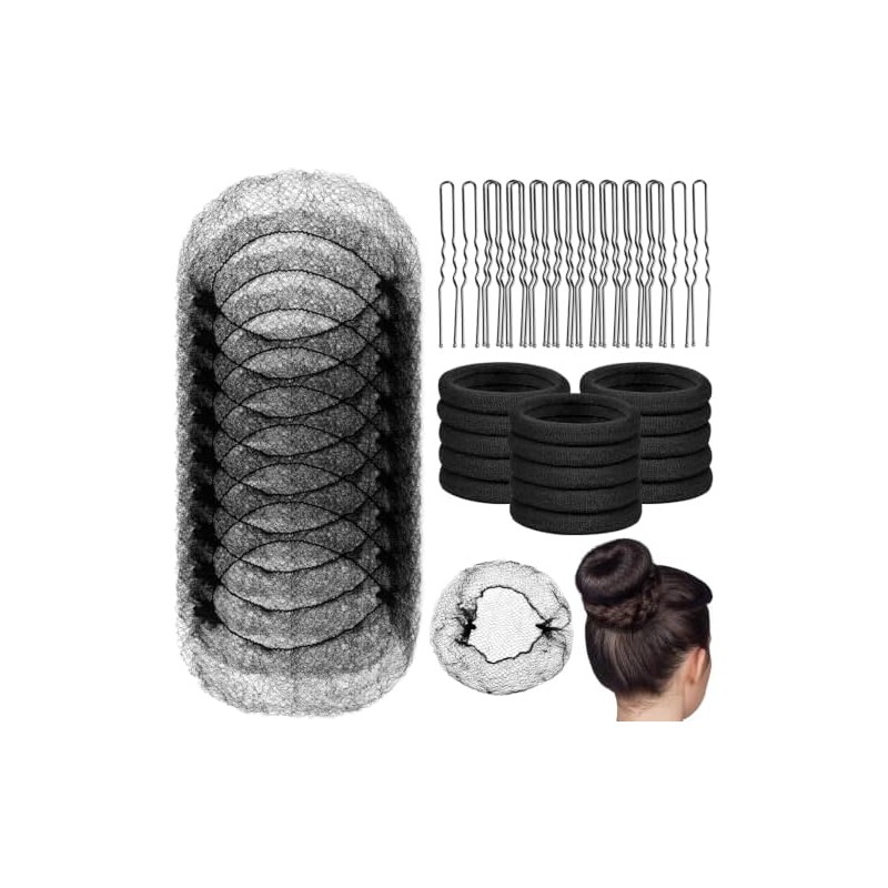 100pzs Red para Cabello, 50 pcs Ligas para Cabello, 50