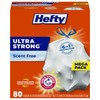 Hefty Ultra Strong Tall Kitchen Trash Bags, Unscented, 13 Gallon,