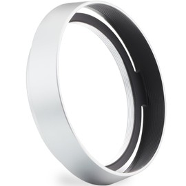 Haoge Metal Lens Hood with Cap for Leica Q3 Q3-43 Q2 Q-P QP q Type 116 Type 116 Camera Silver LH-LQOS+FLC-49