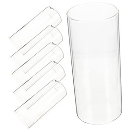 6piezas Jarrones De Vidrio Cilíndricos Transparentes para Decoración De Centros De Mesa y Portavelas Flotantes para Bodas y Eventos Casa