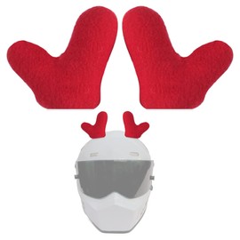 1 Pair Christmas Antlers Helmet Decoration Plush Deer Horns Helmet Accessory Bike Motorcycle Helmet Decor Helmet Horns Red