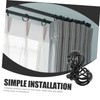GRIRIW 4sets Curtain Rod Ends White Caps Gunmetal Black Urn