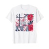 Retro Boho Floral God Bless The USA Christian 4th Of
