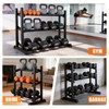Dumbbell Rack 3-Tier Adjustable Dumbbell Rack Suitable for Dumbbells, Kettlebells,