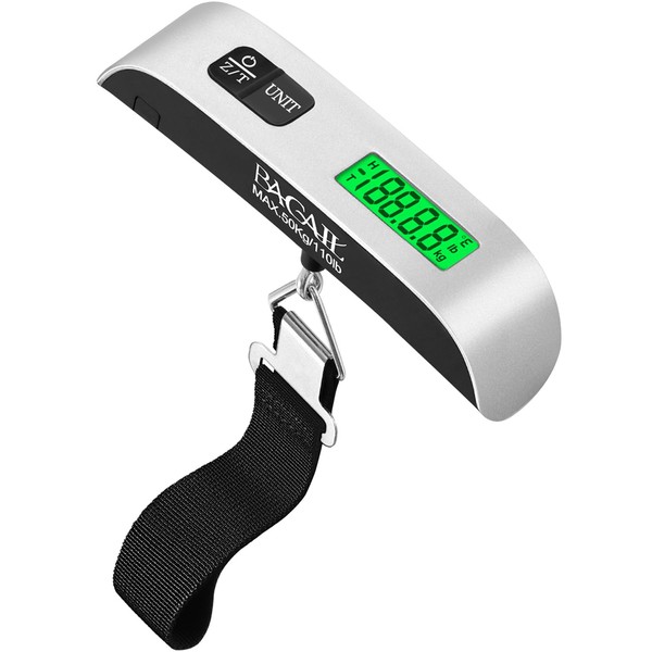BAGAIL Digital Luggage Scale, 110lbs Hanging Baggage Scale with Backlit