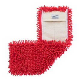 Wisch-Star Mop Cover 40 cm Microfibre in Red, Floor Mop Cover, Replacement Cover with Pockets, for All Standard Folding Holders