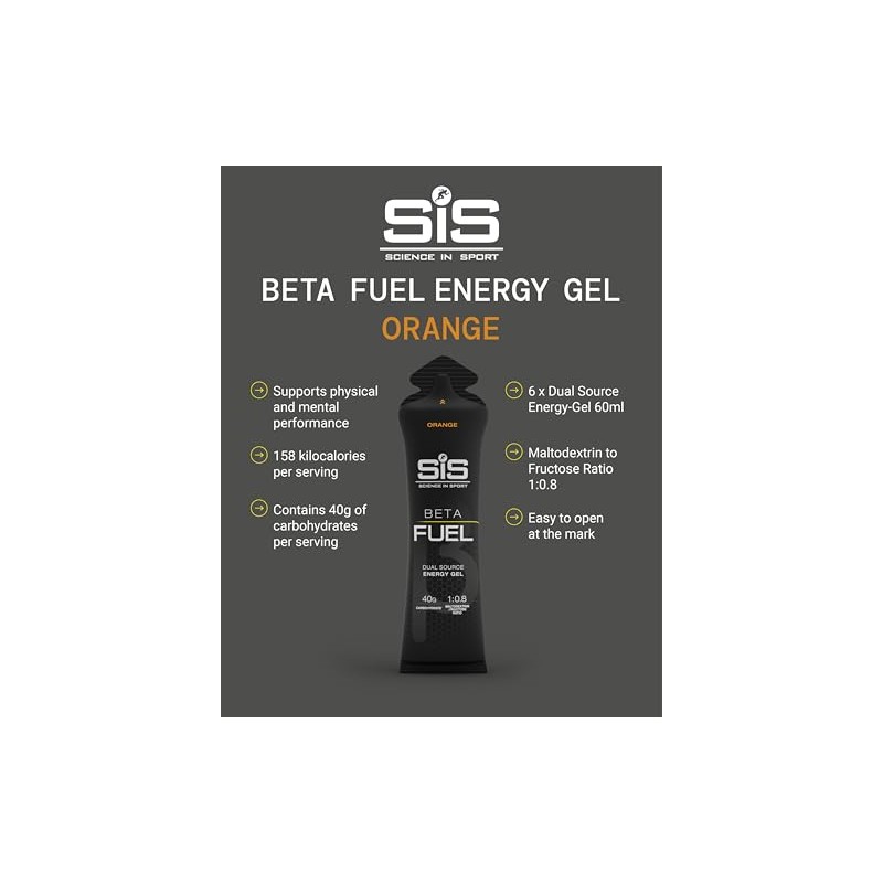 Sis Science Sport Beta Fuel Gel Sabor Naranja Carbohidratos Doble