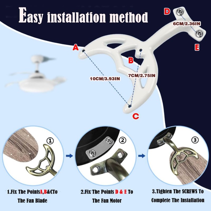 4 42' Replacement Ceiling Fan Blades Arms And 20 screws.