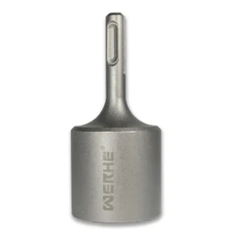 WERHE SDS Plus Ground Nail Driver 32.5 mm Inner Diameter - Heavy Duty Steel for Deep Soiling and Ground Rods - Compatible with Hammer Drills - Professional Quality for Electrical Installations