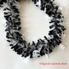Halloween Tinsel Garland with Ghost Black Foil Metallic Xmas Tree