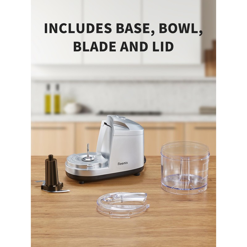 1.5-Cup One-Touch Electric Food Chopper, 100W Mini Food Processor Meat