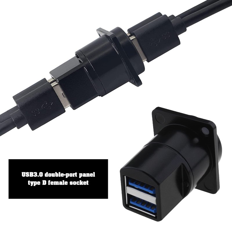 Create idea Dual USB 3.0 D Panel Solderless Connector USB
