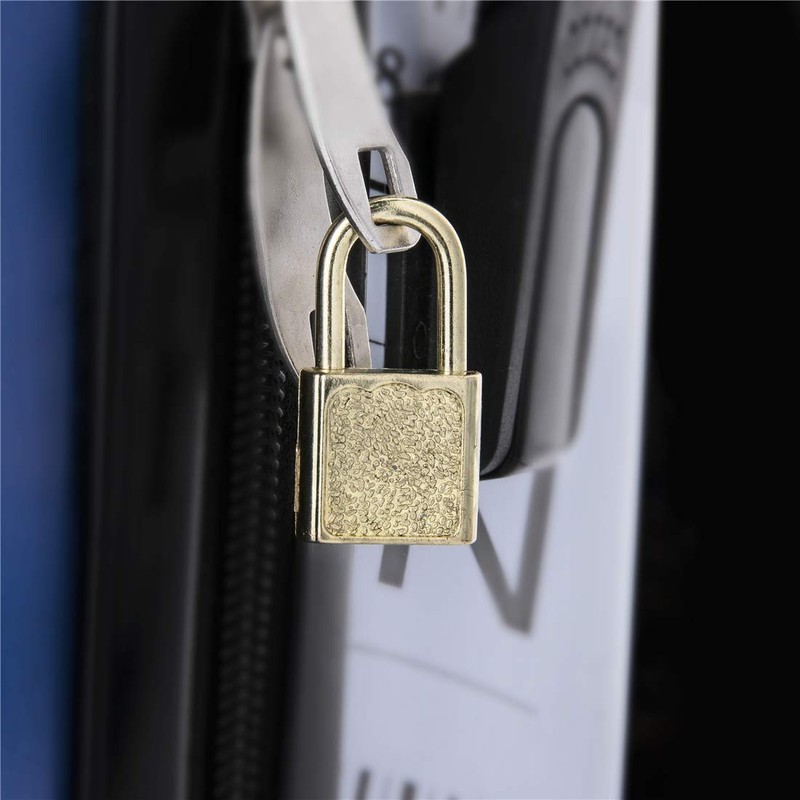 10pcs Mini Cute Diary Padlocks Gold Small Luggage Locks with