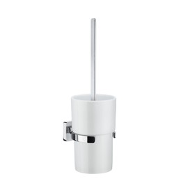 Smedbo OK333P Toilet Brush Wall mount, Polished Chrome/White Porcelain