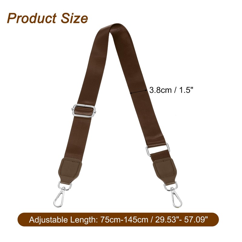 sourcing map Wide Shoulder Strap, 3.8cm Adjustable Purse Strap Replacement
