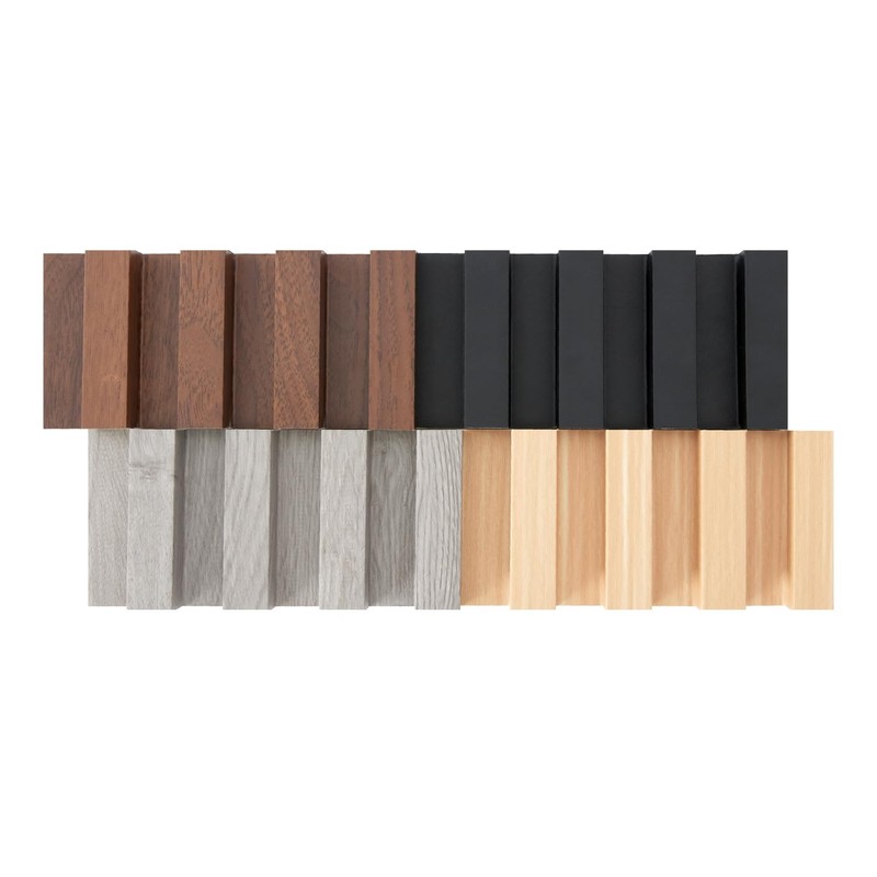 WPC Slat Wall Paneling, Modern Accent 3D Wall Panels, 4-Piece