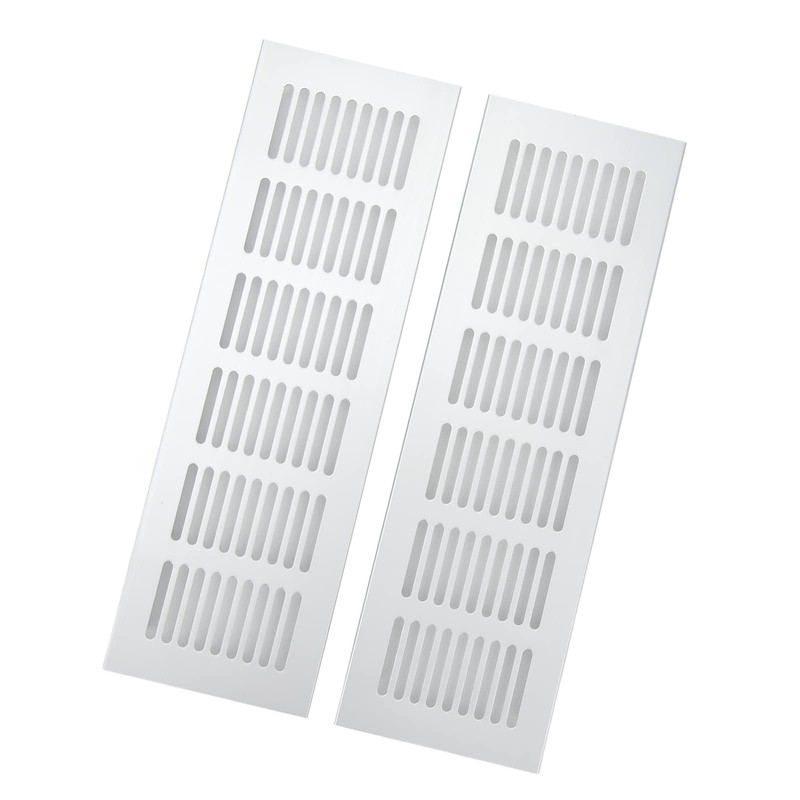 Cabinet Air Vent Grille Silver Rectangle Heat Dissipation Ventilation Grill