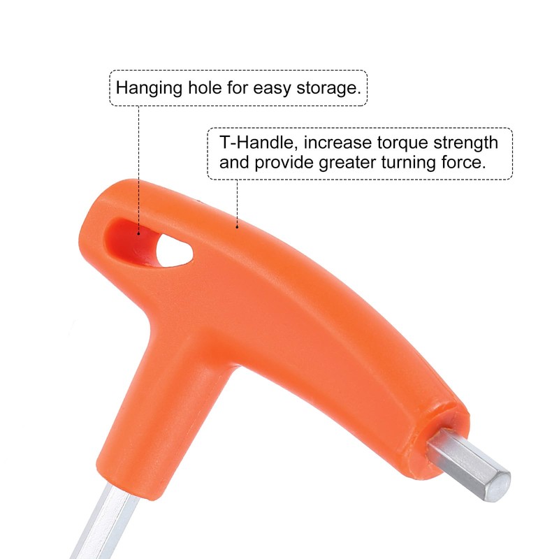 sourcing map T-Handle Hex Key Wrench 6mm Metric CR-V T-Key