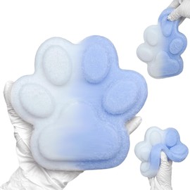 Cat Paw Squishy Big Fufu Squishy Squishies Giant Cat Paw Toy 5.5 Inch Large Paw Print Squishy Squeeze Toys Tangcii Pinch Family Silicone Stress Relief Cute Soft Sticky Paw Squishy for Adults Kids