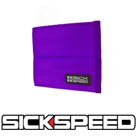 Unbranded SICKSPEED WALLET SEAT BELT SEATBELT PAD RACING HARNESS BIFOLD BILLFOLD PURPLE P3