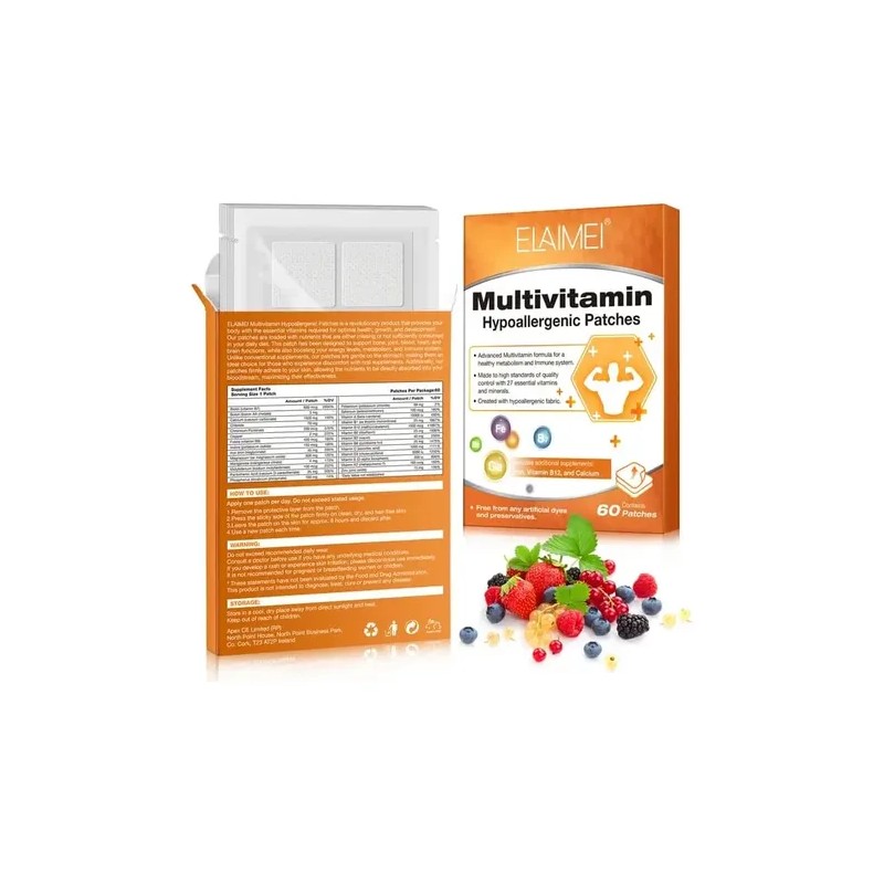 60 Parches Con Vitaminas Y Minerales Energía Y Salud General